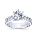 Gabriel & Co. 14k White Gold Contemporary Straight Engagement Ring