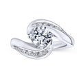 Gabriel & Co. 14k White Gold Contemporary Bypass Engagement Ring