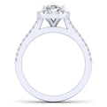 Gabriel & Co. 14k White Gold Contemporary Halo Engagement Ring