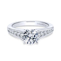 Gabriel & Co. 14k White Gold Contemporary Straight Engagement Ring