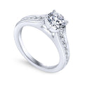 Gabriel & Co. 14k White Gold Contemporary Straight Engagement Ring