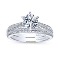 Gabriel & Co. 14k White Gold Contemporary Straight Engagement Ring