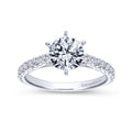 Gabriel & Co. 14k White Gold Contemporary Straight Engagement Ring