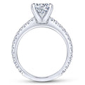 Gabriel & Co. 14k White Gold Contemporary Straight Engagement Ring