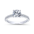 Gabriel & Co. 14k White Gold Contemporary Straight Engagement Ring