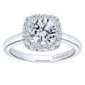 Gabriel & Co. 14k White Gold Contemporary Halo Engagement Ring