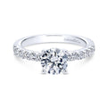 Gabriel & Co. 14k White Gold Contemporary Straight Engagement Ring