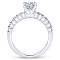 Gabriel & Co. 14k White Gold Contemporary Straight Engagement Ring