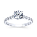 Gabriel & Co. 14k White Gold Victorian Straight Engagement Ring