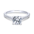 Gabriel & Co. 14k White Gold Contemporary Straight Engagement Ring