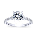 Gabriel & Co. 14k White Gold Contemporary Straight Engagement Ring