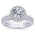 Gabriel & Co. 14k White Gold Contemporary Halo Engagement Ring