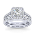 Gabriel & Co. 14k White Gold Contemporary Halo Engagement Ring