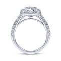 Gabriel & Co. 14k White Gold Contemporary Halo Engagement Ring