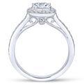 Gabriel & Co. 14k White Gold Victorian Halo Engagement Ring