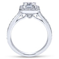 Gabriel & Co. 14k White Gold Victorian Halo Engagement Ring