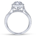 Gabriel & Co. 14k White Gold Contemporary Halo Engagement Ring