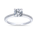 Gabriel & Co. 14k White Gold Contemporary Straight Engagement Ring