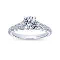 Gabriel & Co. 14k White Gold Contemporary Straight Engagement Ring