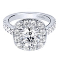 Gabriel & Co. 14k White Gold Contemporary Halo Engagement Ring