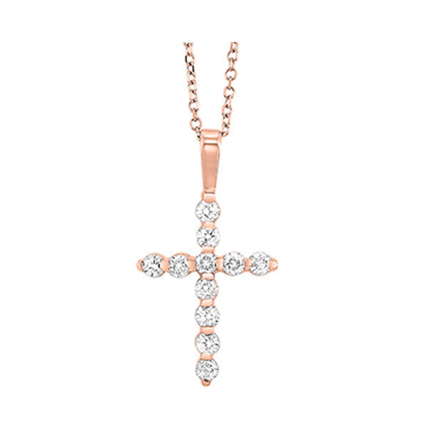 14Kt Rose Gold Diamond 1/10Ctw Pendant