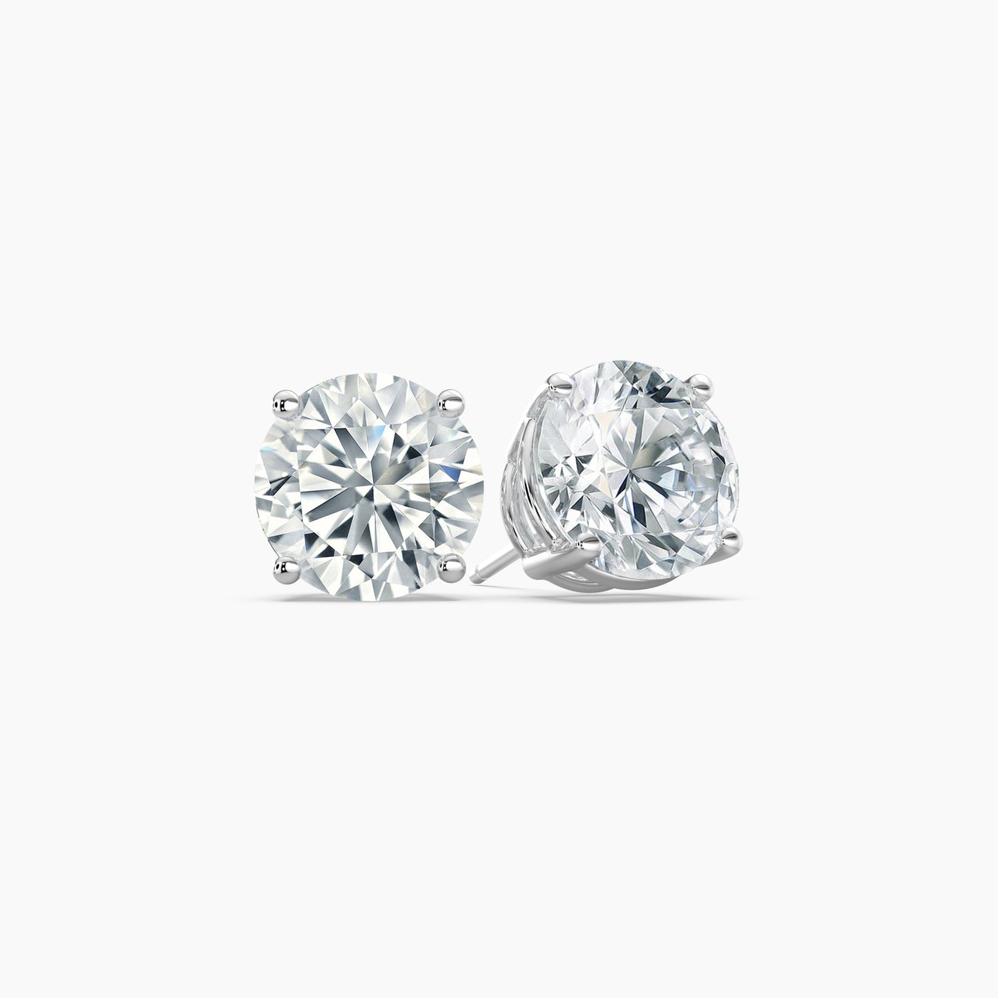 Round Cut Natural Diamond Stud Earrings 0.75 Ct