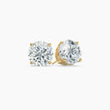 Round Cut Natural Diamond Stud Earrings 0.75 Ct