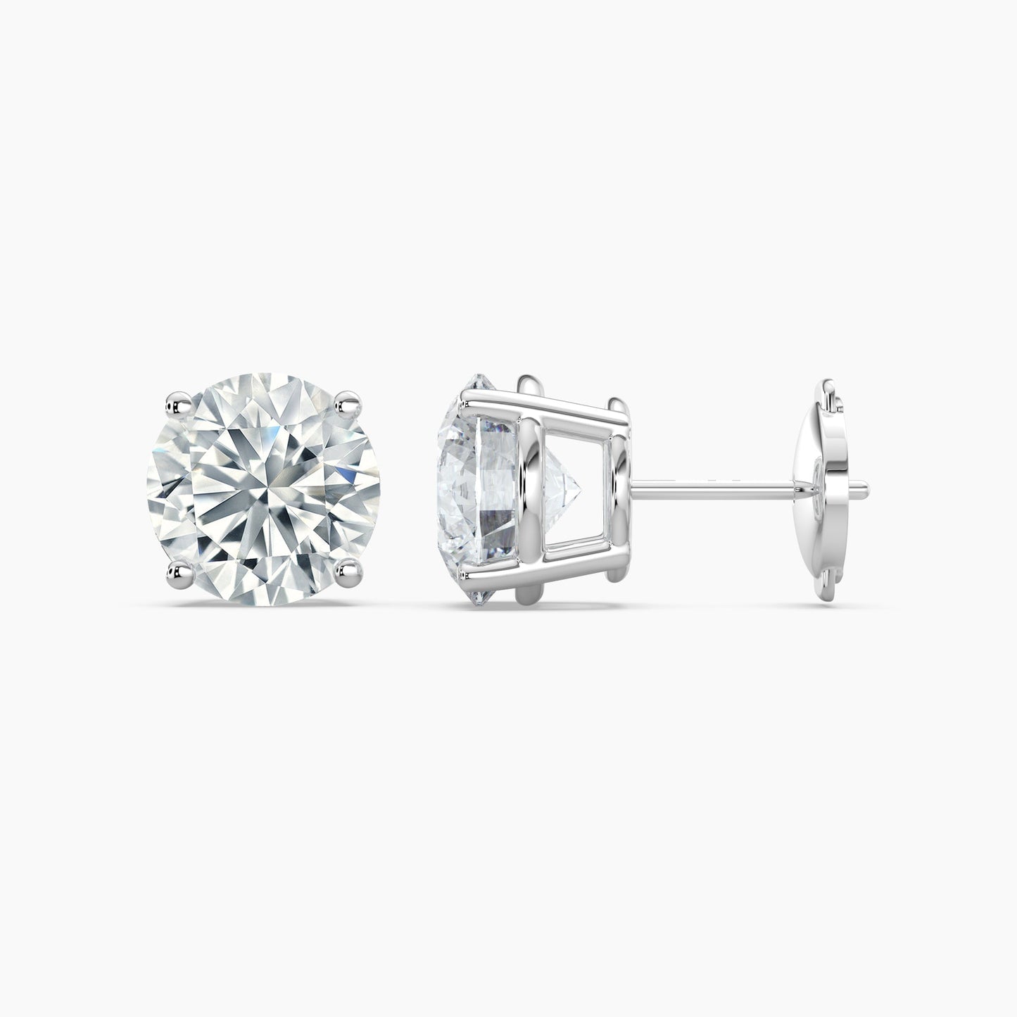 Round Cut Natural Diamond Stud Earrings 0.75 Ct