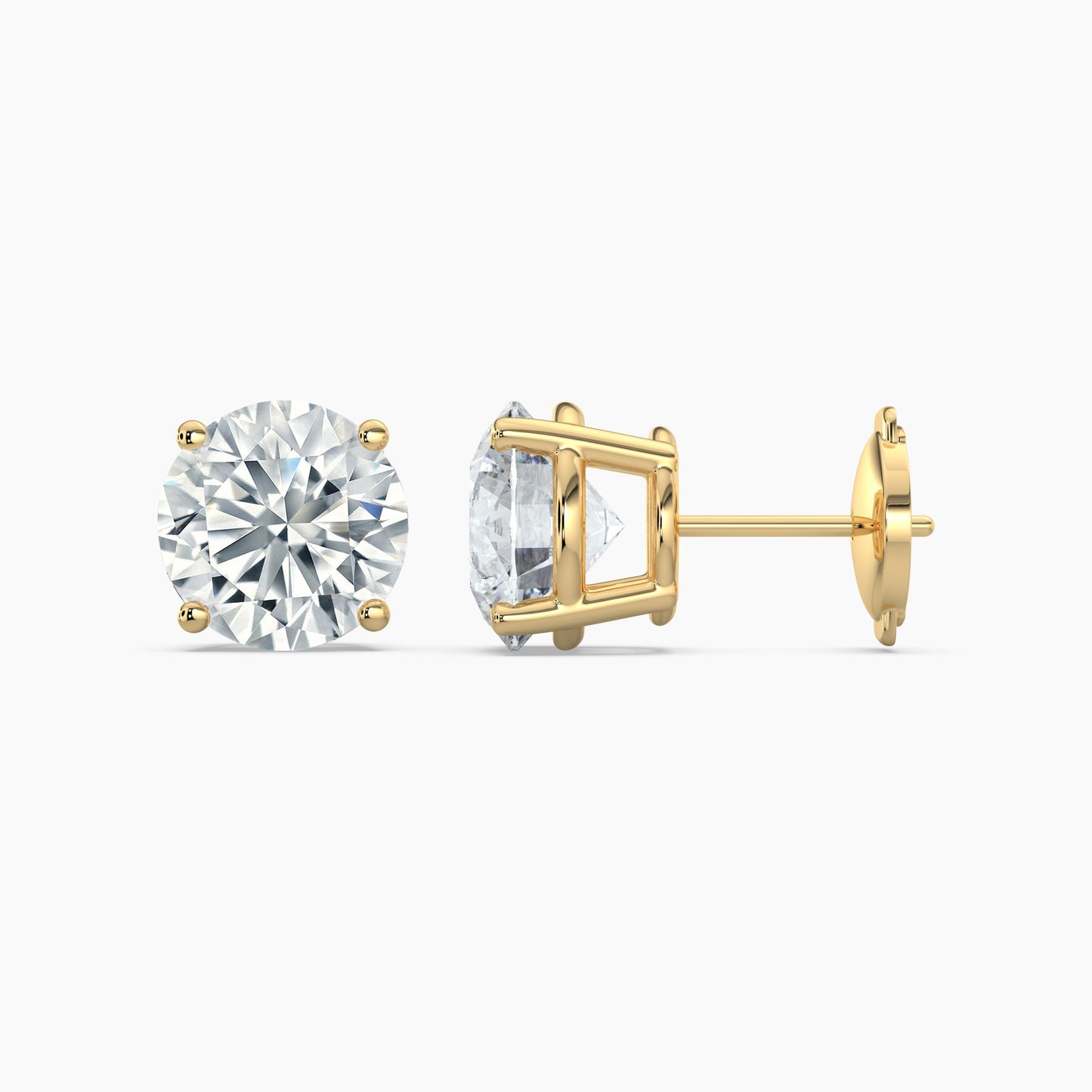 Round Cut Natural Diamond Stud Earrings 0.75 Ct