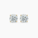 Round Cut Lab Grown Diamond Stud Earrings 2.5 Ct