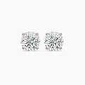 Round Cut Lab Grown Diamond Stud Earrings 3 Ct