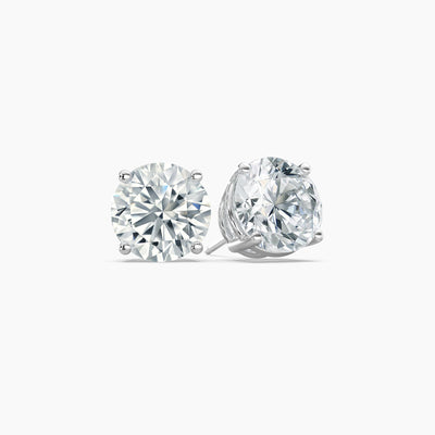 Round Brilliant Cut Natural Diamond Stud Earrings 1 Ct