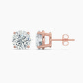 Round Cut Lab Grown Diamond Stud Earrings 0.5 Ct