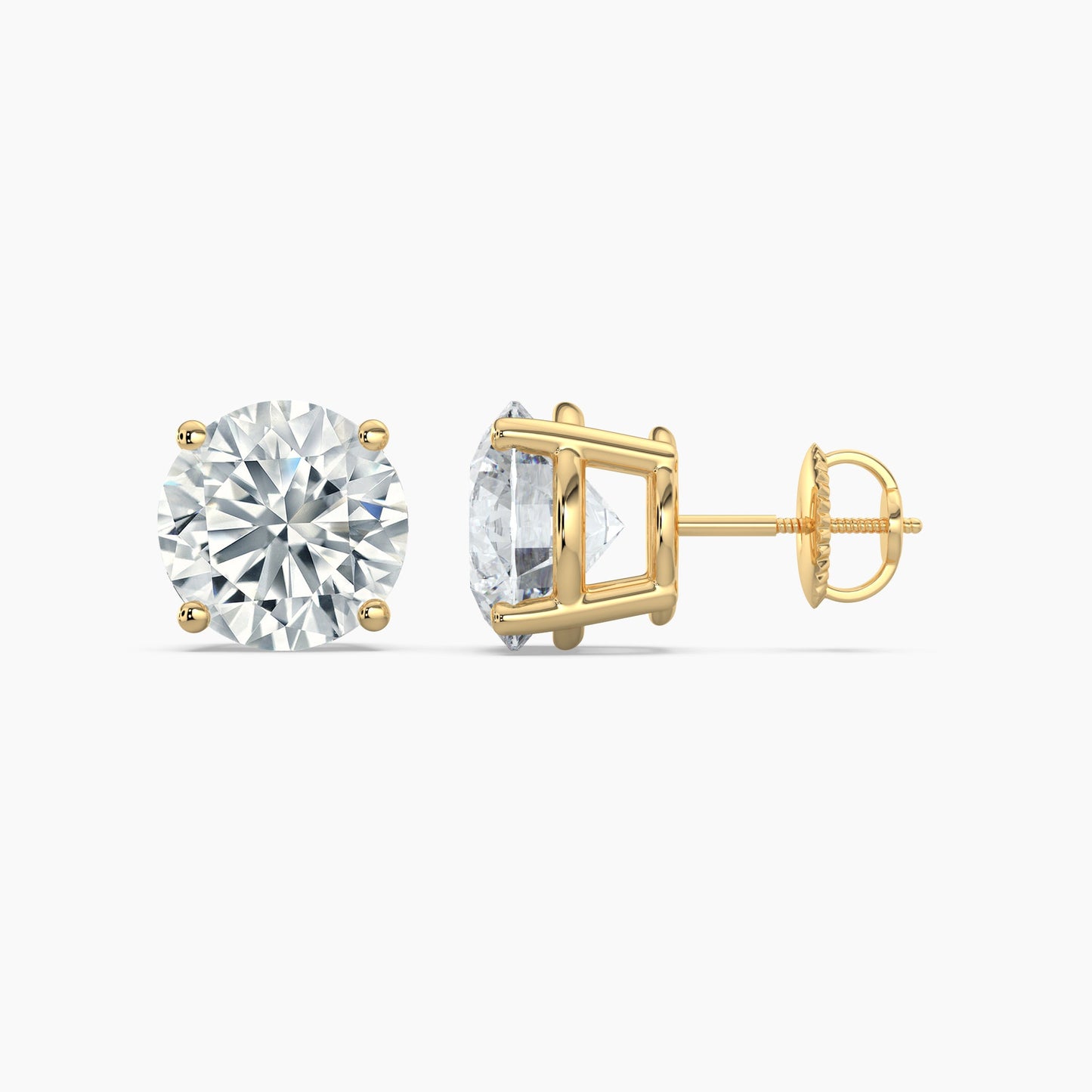 Round Cut Lab Grown Diamond Stud Earrings 0.5 Ct