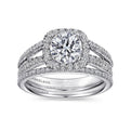 Gabriel & Co."Hillary" Halo Diamond Engagement Ring