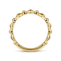 14K Yellow Gold Geometric Station Stackable Ring