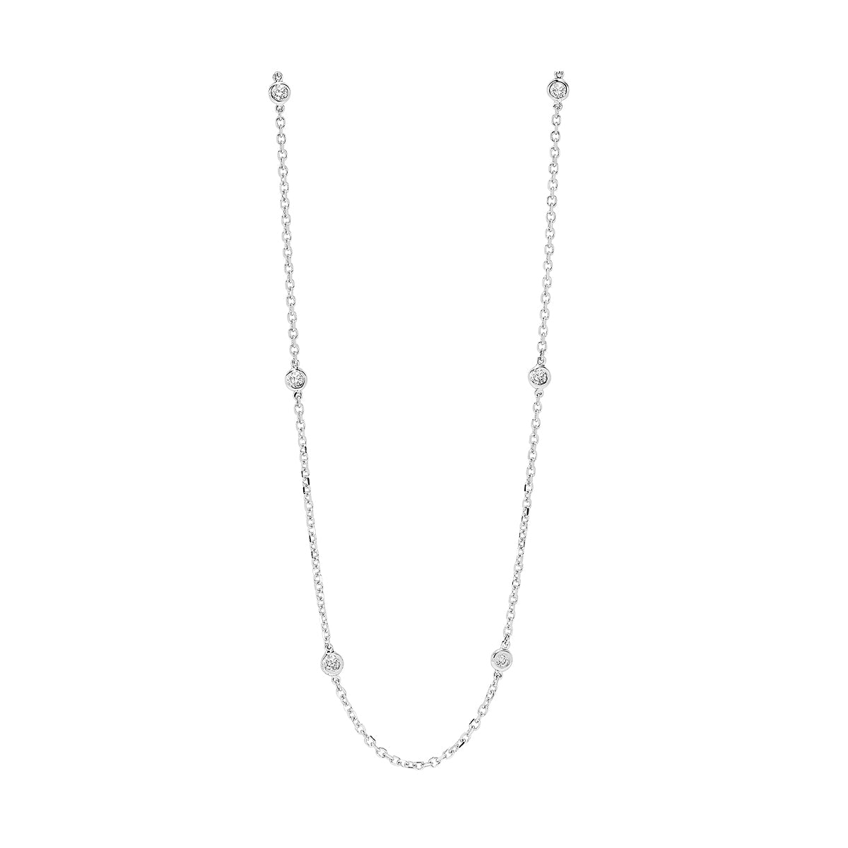 14Kt White Gold Diamond 1Ctw Necklace