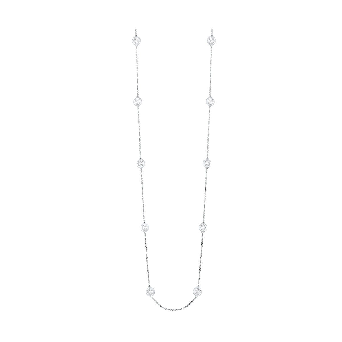 14Kt White Gold Diamond 2Ctw Necklace