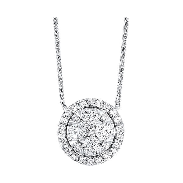 14Kt White Gold Diamond 1/3Ctw Necklace