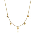 14K Yellow Gold Chain Necklace with Bujukan Bead Drops