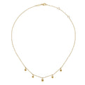 14K Yellow Gold Chain Necklace with Bujukan Bead Drops