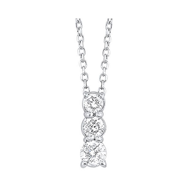 14Kt White Gold Diamond 1/4Ctw Pendant