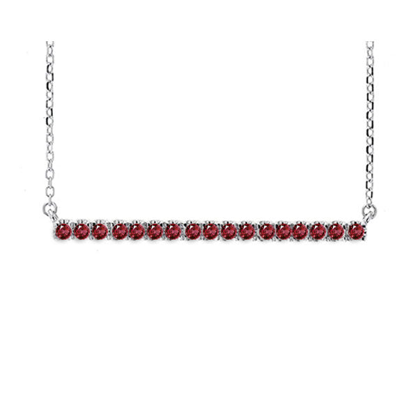 14Kt White Gold Ruby 1/4Ctw Pendant