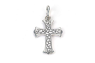 Pebbled Cross Pendant