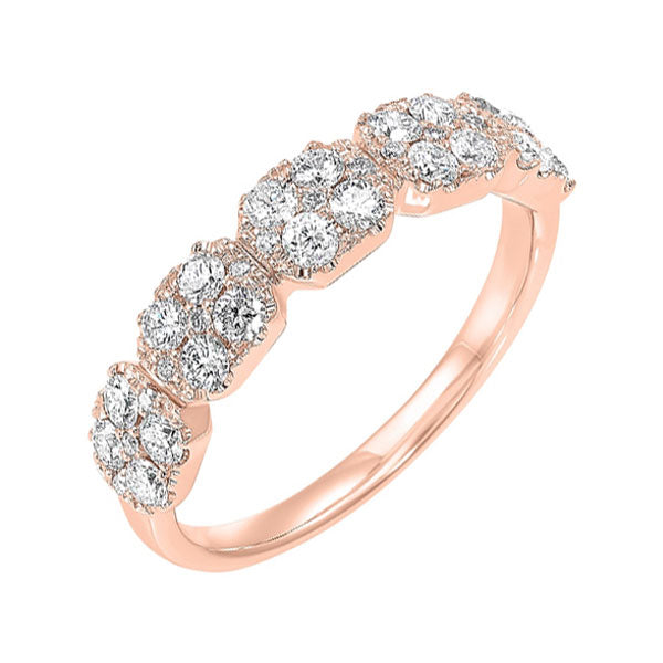 14Kt Rose Gold Diamond 3/4Ctw Ring