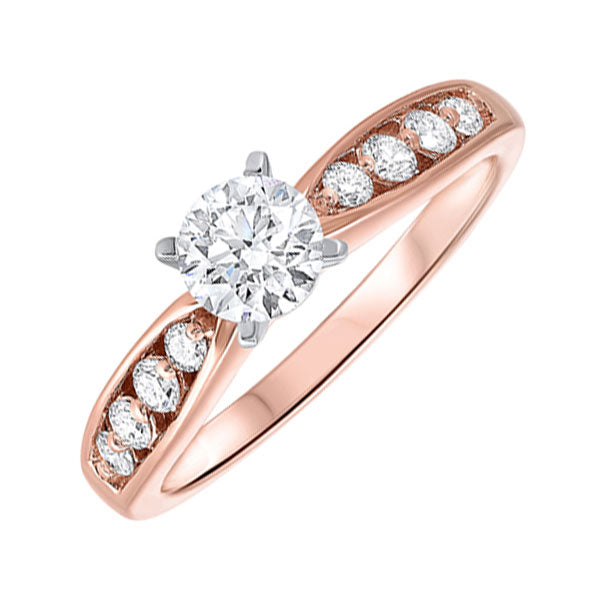 14Kt Rose Gold Diamond 7/8Ctw Ring