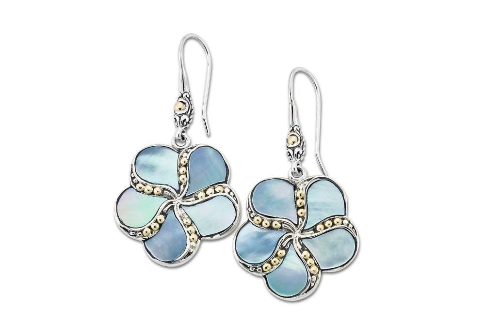 Sumba Earrings- Blue Mother Of Pearl