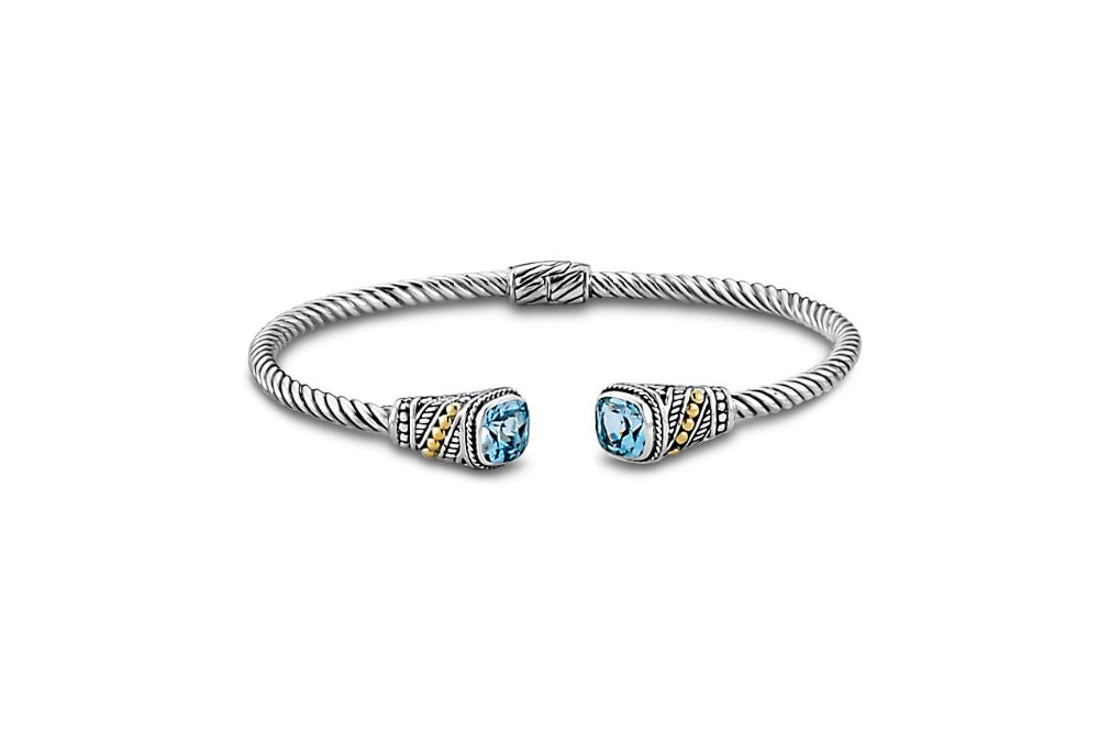 Saboke Bangle- Blue Topaz