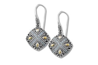 Simbolon Earrings- White Topaz