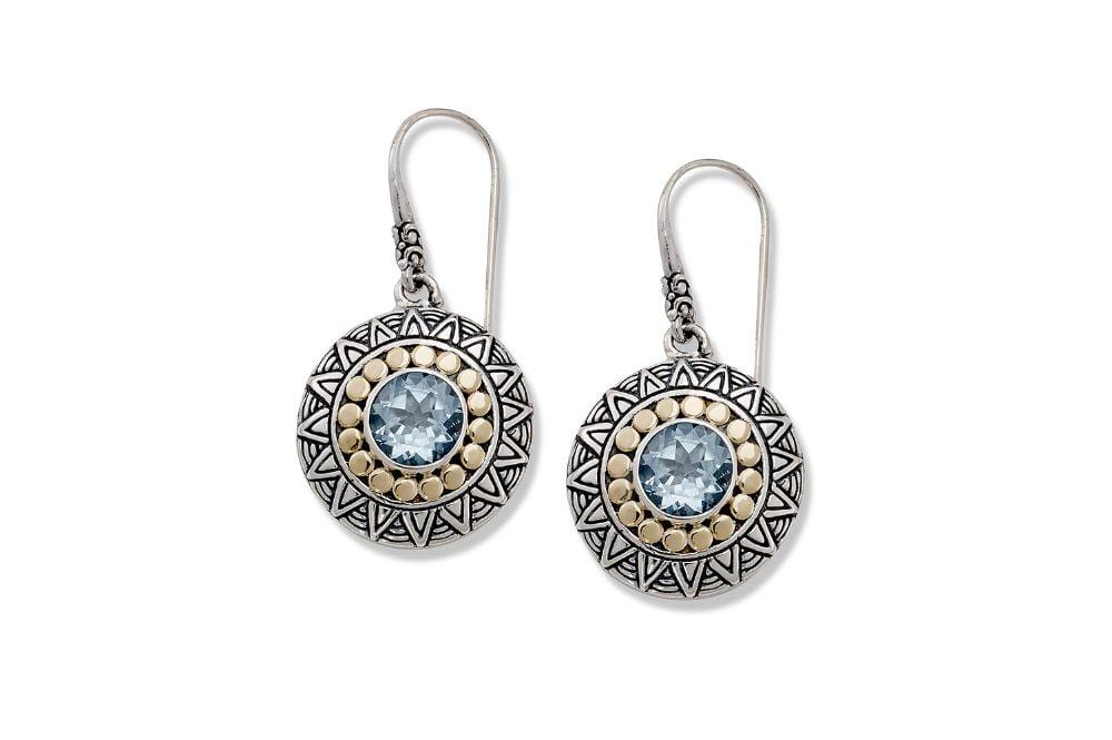 Tribe Earrings- Blue Topaz